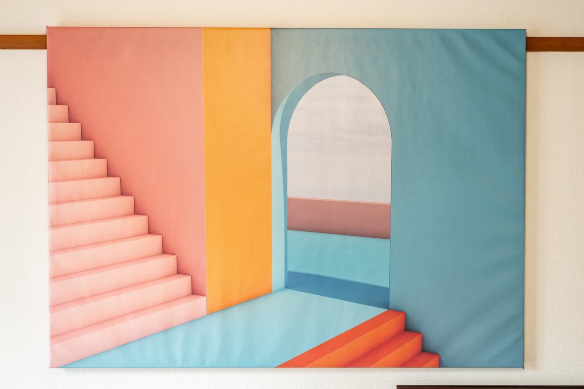 The staircase painting in room 301